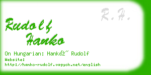 rudolf hanko business card